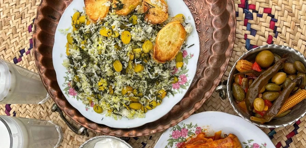 پخت باقالی پلو با ماهی جنوب